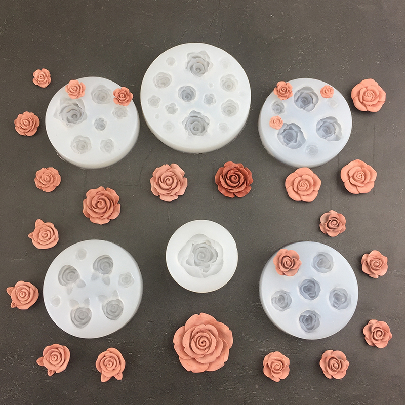 Candle Making Supplies - 3D Rose Flower Shape Leaf Silicone
