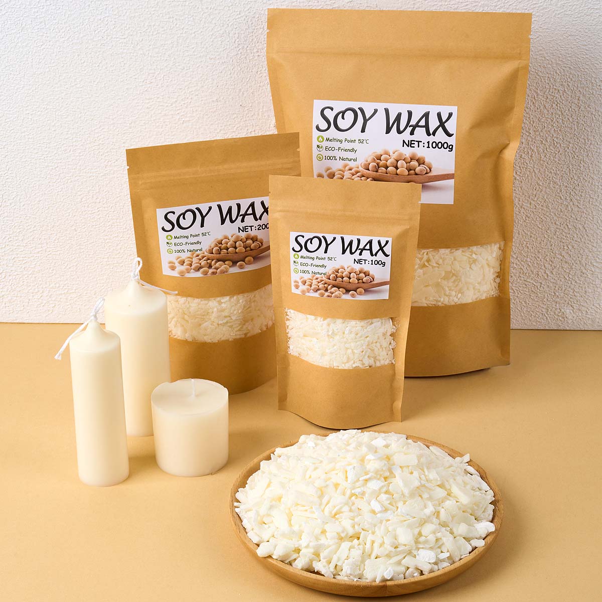 Candle Making Kits - 1 Pounds Pure White Soy Wax
