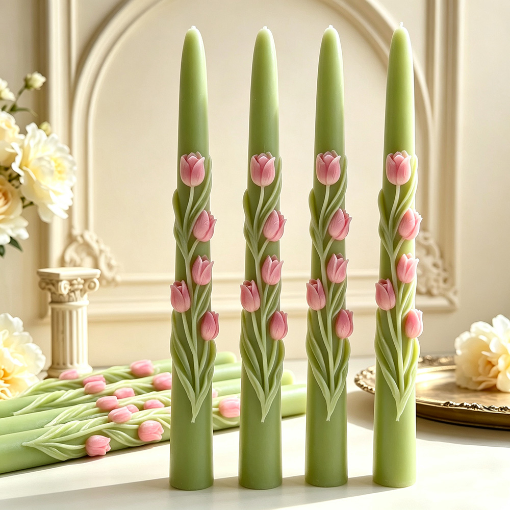 Long Pole Flower Taper Candle  - đánh giá và giá Candle Making Factory