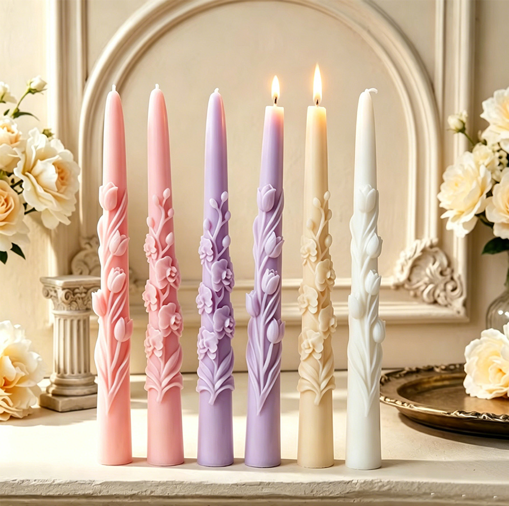 Long Pole Flower Taper Candle  - đánh giá và giá Candle Making Factory