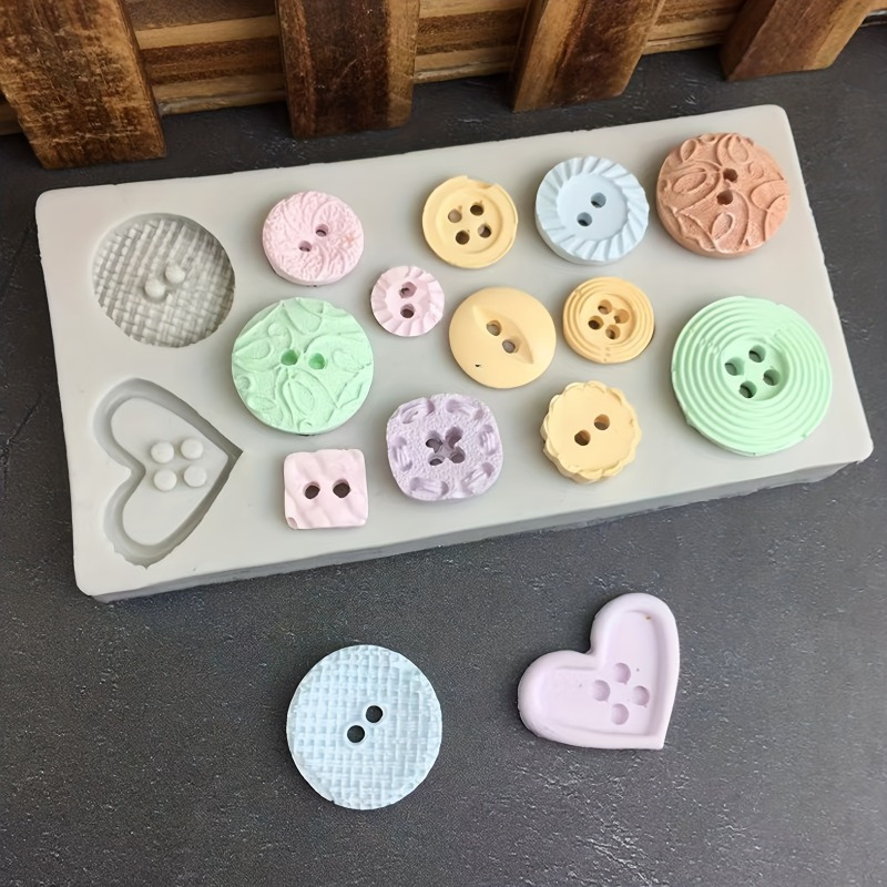 Buttons Shape Silicone Mold Si - đánh giá và giá Candle Making Supplies