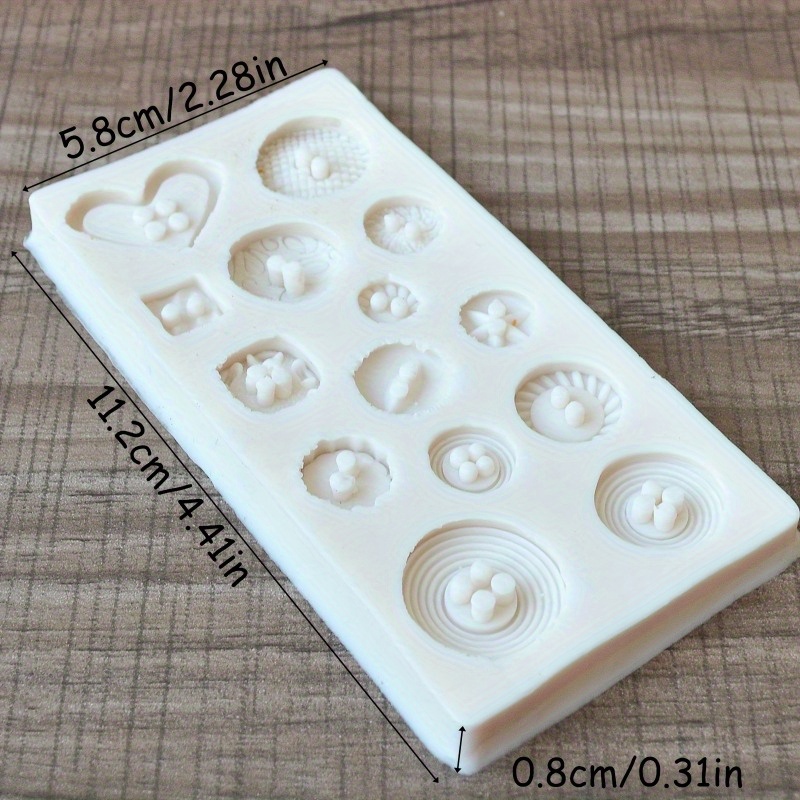 Buttons Shape Silicone Mold Si - đánh giá và giá Candle Making Supplies