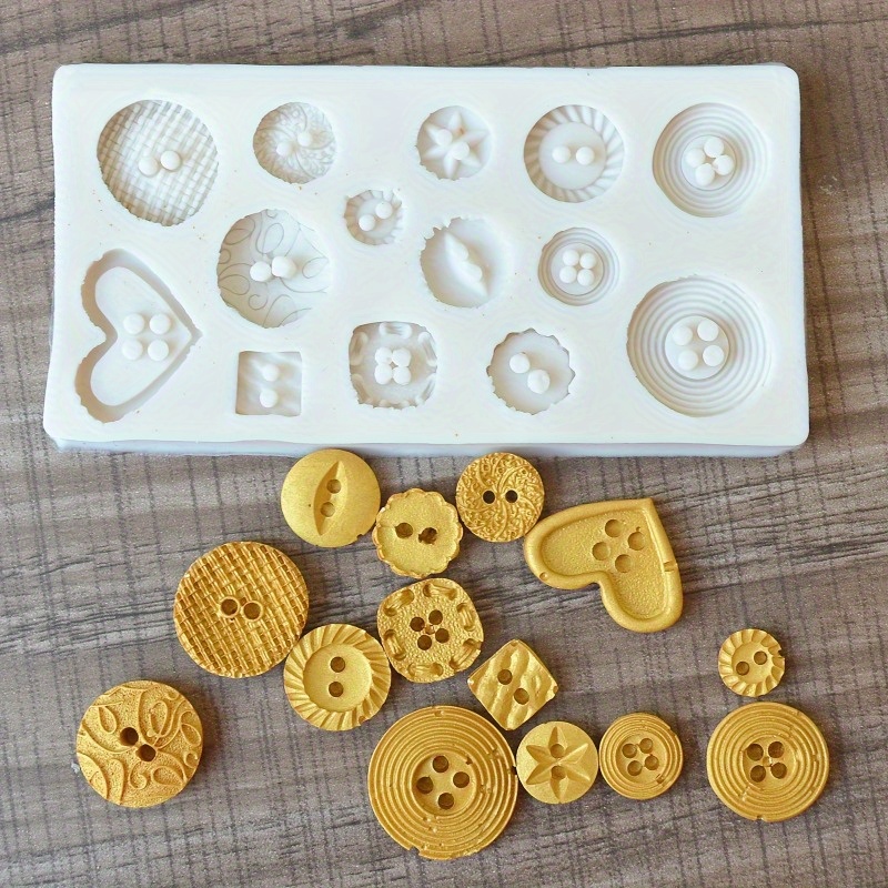 Buttons Shape Silicone Mold Si - đánh giá và giá Candle Making Supplies