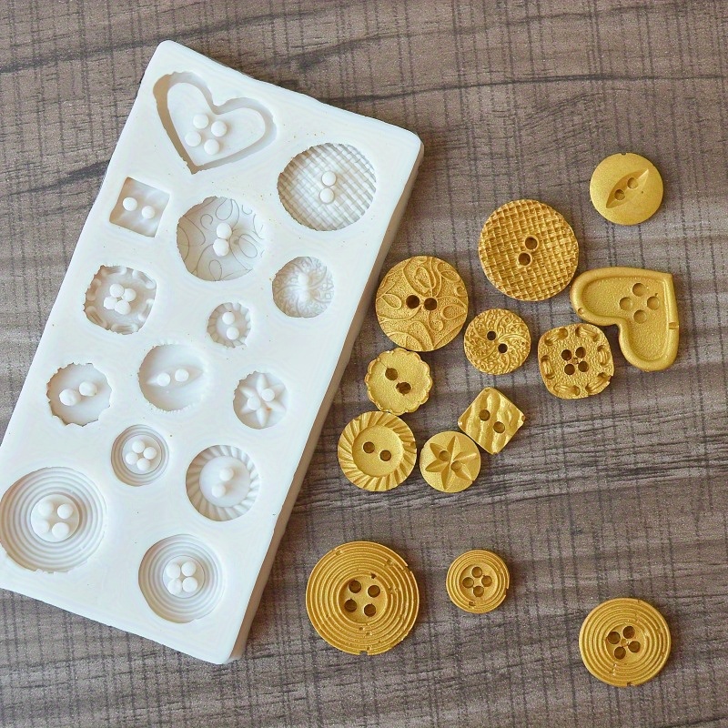 Buttons Shape Silicone Mold Si - đánh giá và giá Candle Making Supplies