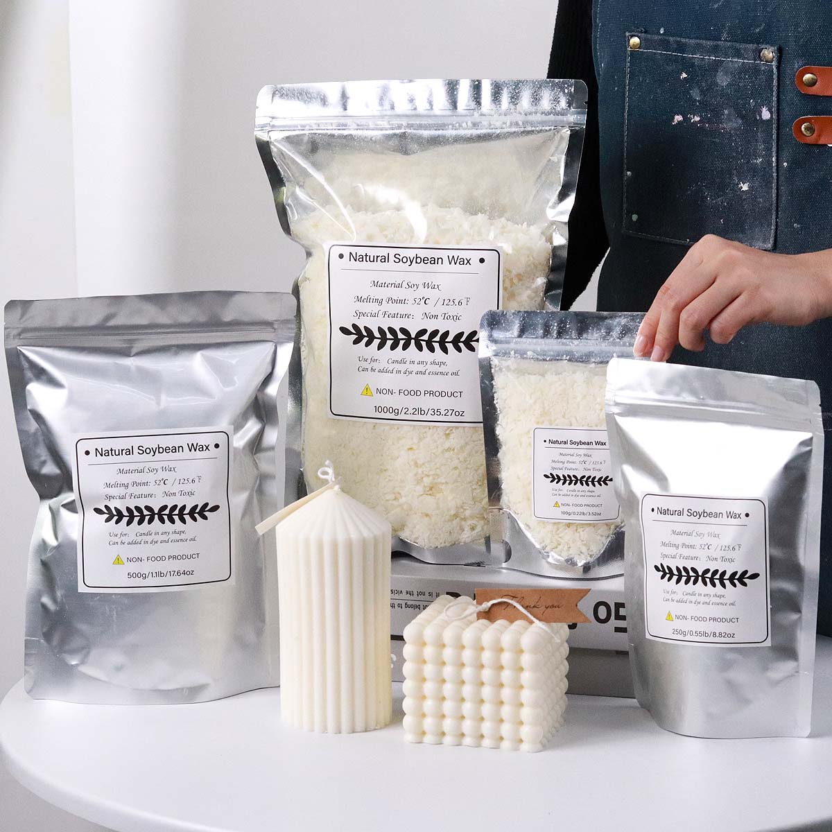 100/250/500/1000g Natural Soy  - đánh giá và giá Candle Making Kits