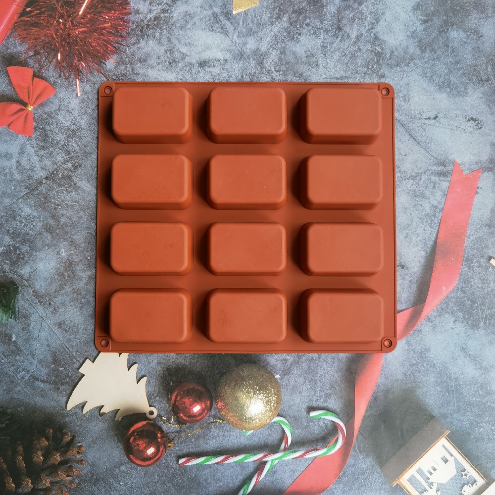 12 Cavity Square Silicone Soap - đánh giá và giá Candle Making Reno