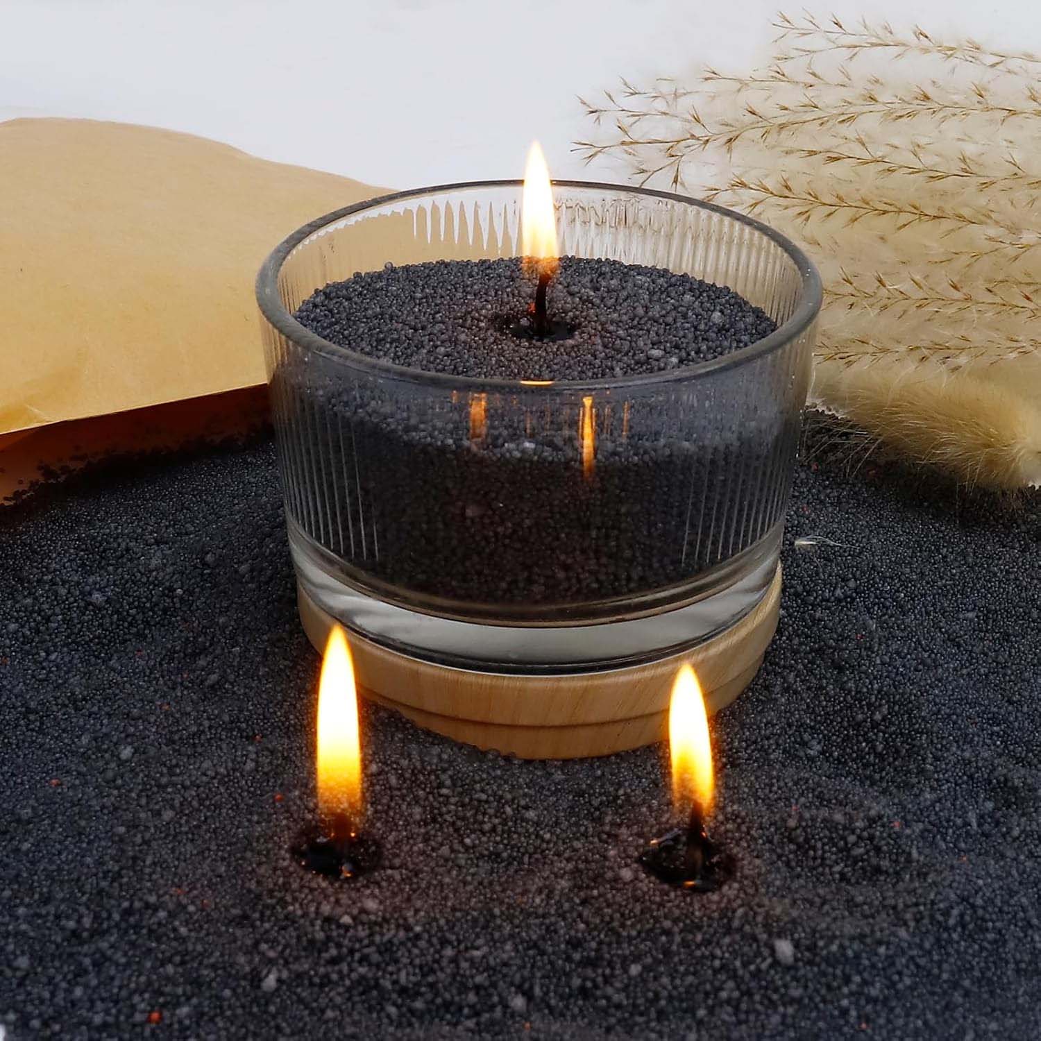 Black Candle Sand with Wick, 2 - đánh giá và giá Candle Making Reno