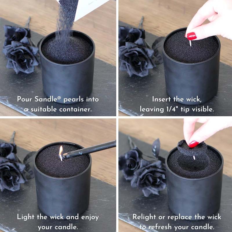 Black Candle Sand with Wick, 2 - đánh giá và giá Candle Making Reno