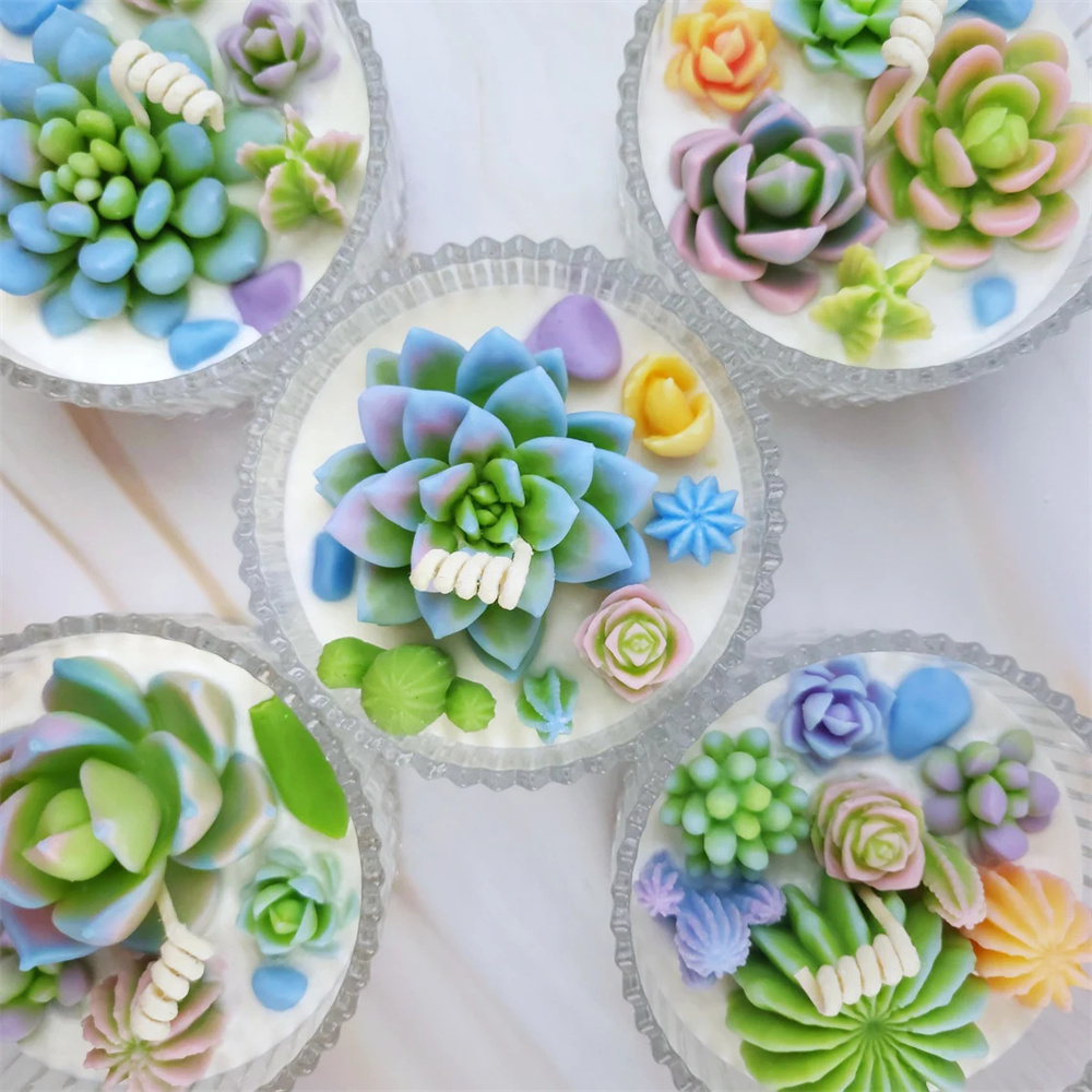 6pcs Succulent Silicone Candle - đánh giá và giá Candle Making Reno