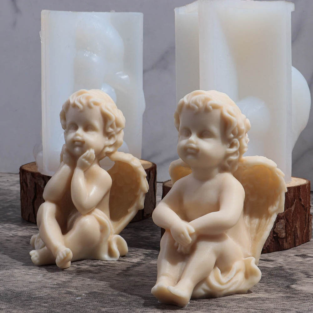 3D Angel Children Silicone Mol - đánh giá và giá Candle Making Reno