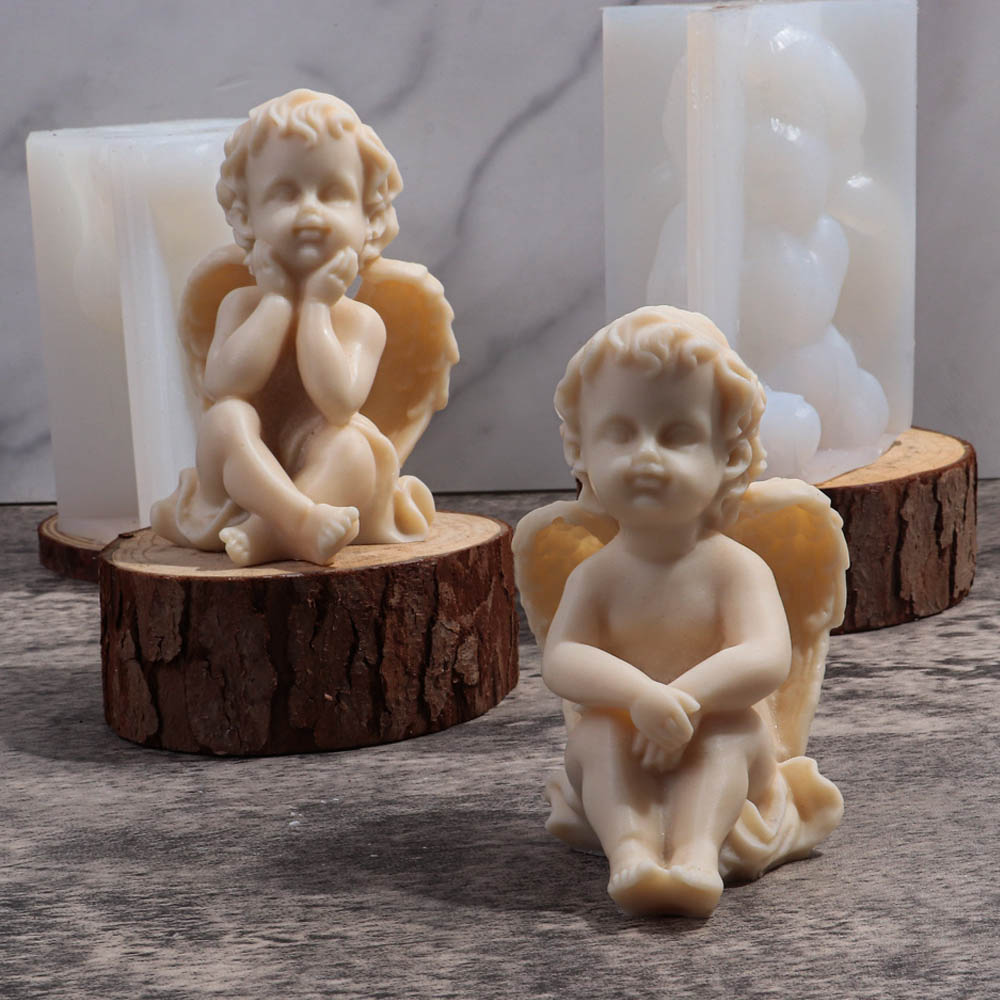 3D Angel Children Silicone Mol - đánh giá và giá Candle Making Reno