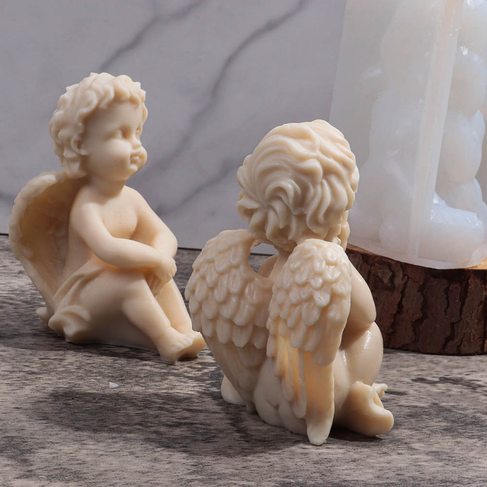 3D Angel Children Silicone Mol - đánh giá và giá Candle Making Reno
